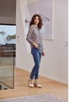 FLORENCE PLEAT BLOUSE - ink flora